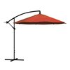 Pure Garden 10-Foot Offset Patio Umbrella with Cross Base, Orange 50-102-TC